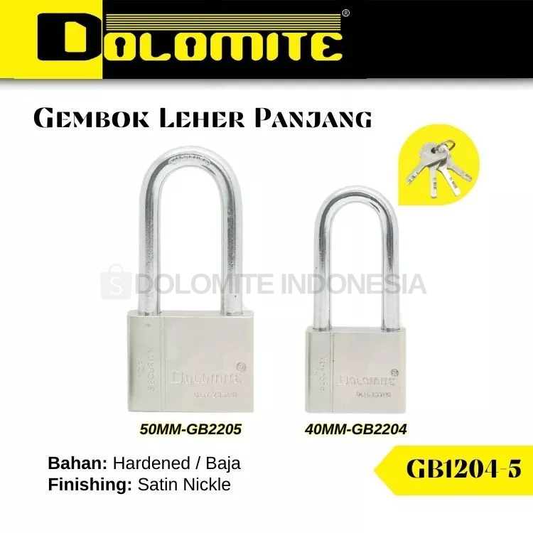 Dolomite Gembok Pintu Leher Pendek 50-40mm GB2204-5