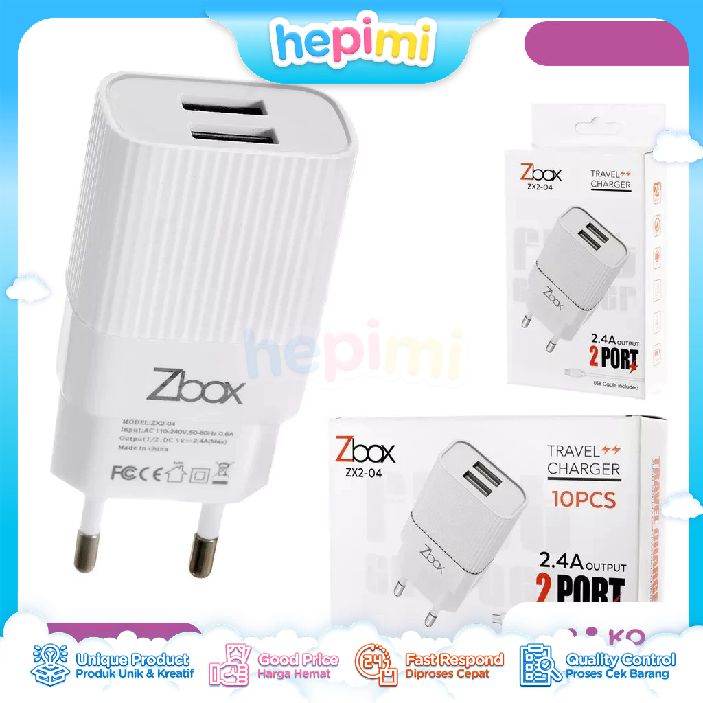 Travel Charger ZBOX ZX2-04 DUAL USB 2.4A - HM