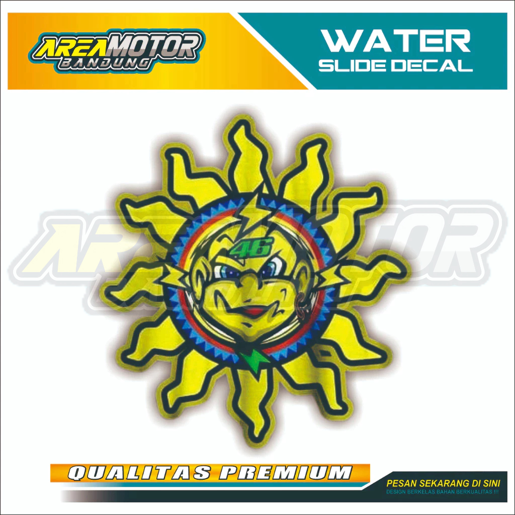 TRANSPARAN WATER SLIDE DECAL LOGO ROSSI / TRANSPARAN WATER SLIDE DECAL/WATER DECAL DESIGN RACING MOT