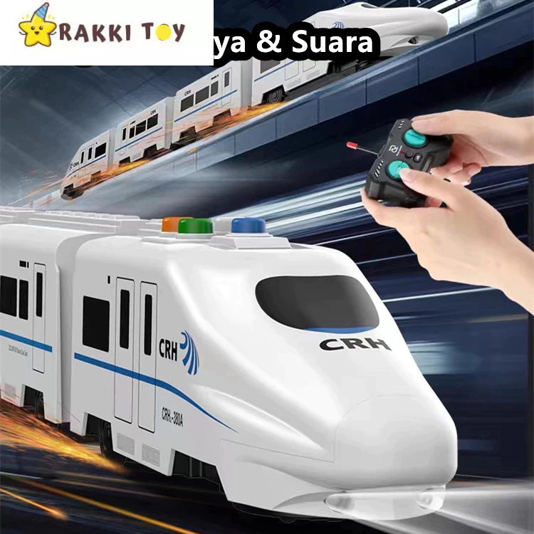 RakkiToy Mainan Kereta Remote Control Dengan Kecepatan Tinggi Mainan Kereta Api Remote Control