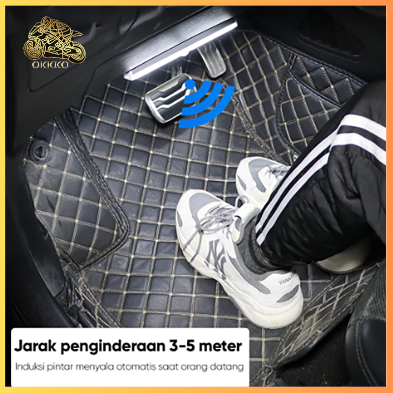 10CM Lampu Neon Panjang Strip Tabung LED Magnetic Motion Sensor Lampu Lampu Interior Mobil Nirkabel 