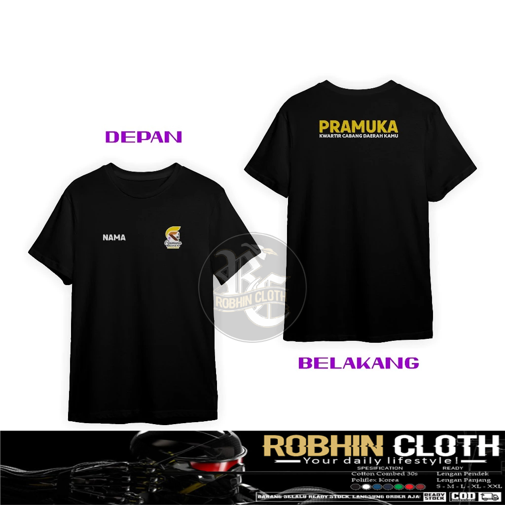 Kaos Baju Raimuna Nasional XII Jakarta 2023 Pramuka Gratis Nama dan Kwarting Cabang Daerah Kamu Baju