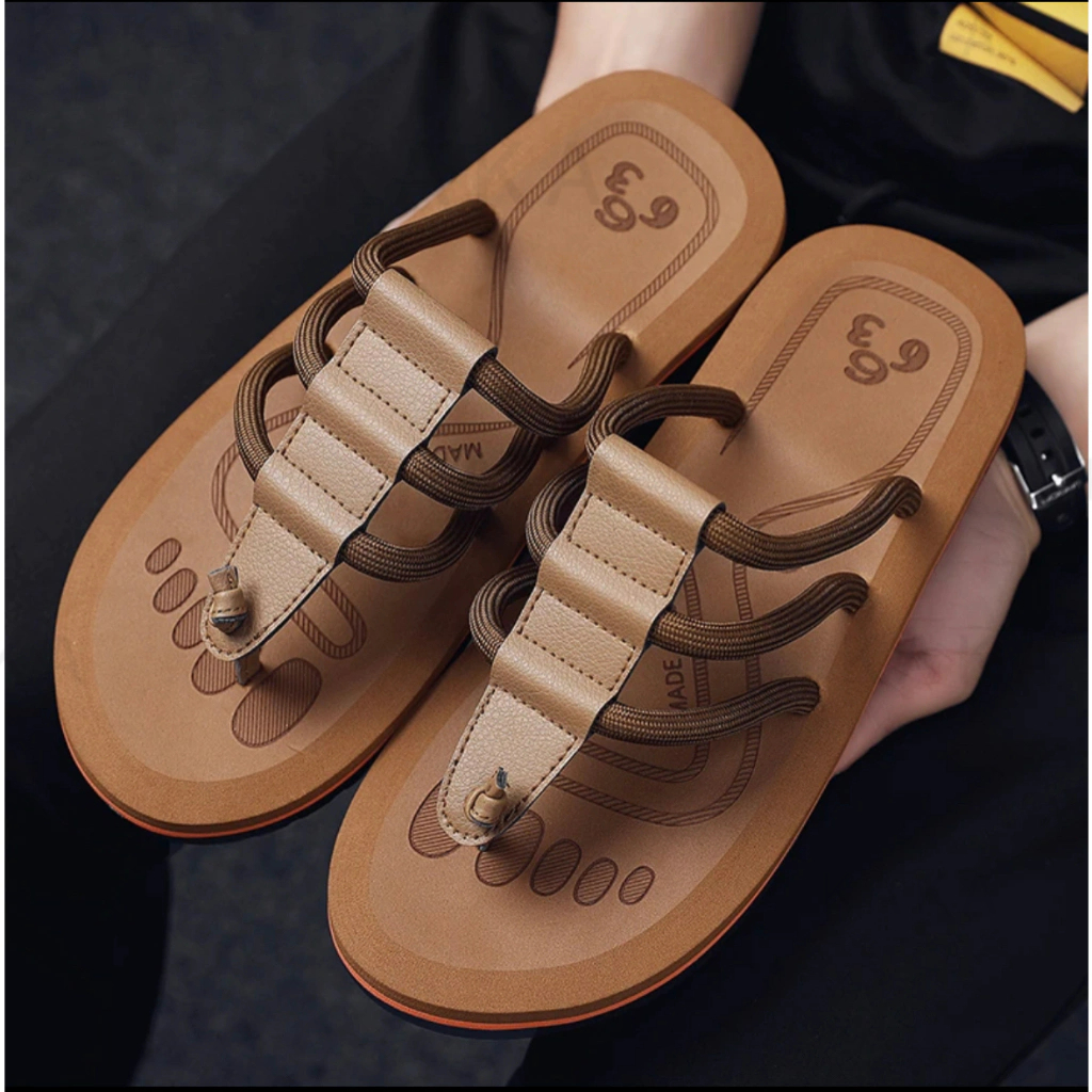 sandal jepit pria sandal pria keren sandal karet pria sandal cowok terbaru 2025 sandal tali pria