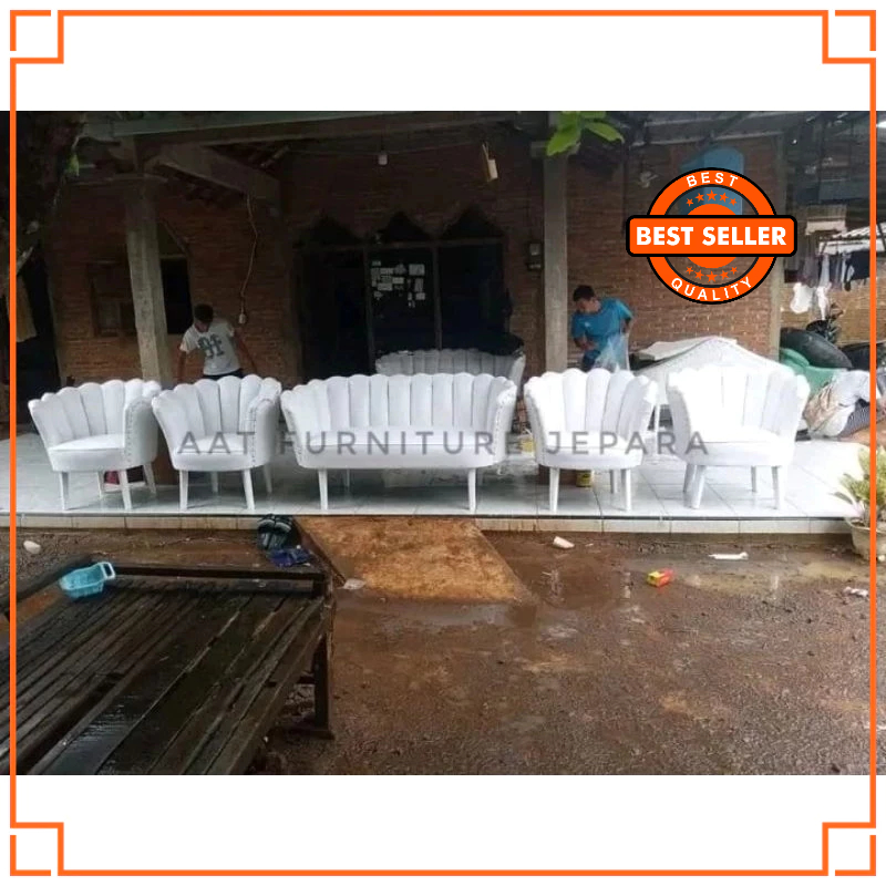 Kursi Pelaminan Lesti / Sofa Kerang Lesti Pelaminan DEKORASI PELAMINAN