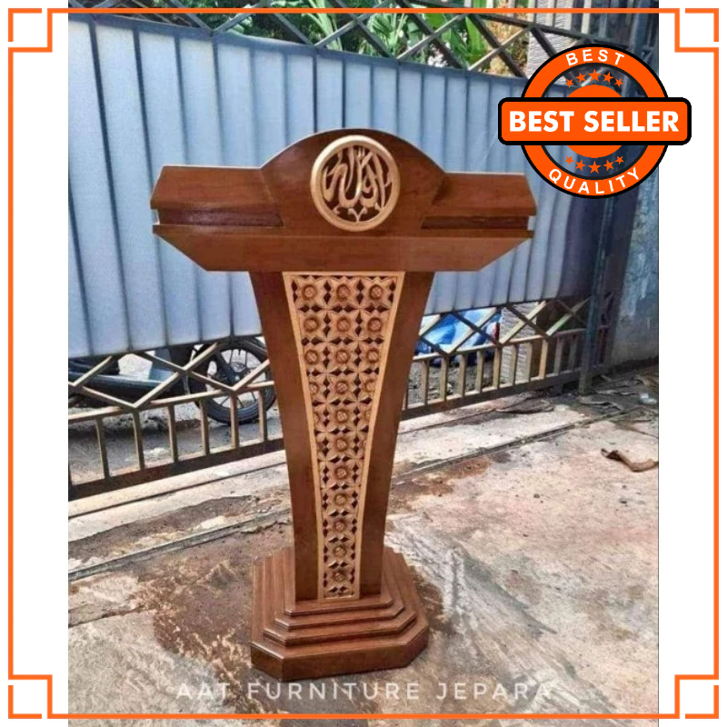 [ Podium/Mimbar ] Podium Minimalis Mimbar Masjid Podium PRESIDEN SBY JATI FURNITURE MURAH