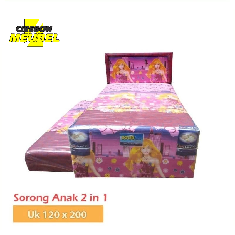 Springbed Sorong Anak Karakter Princess Barbie Pink  CIREBON MEUBEL