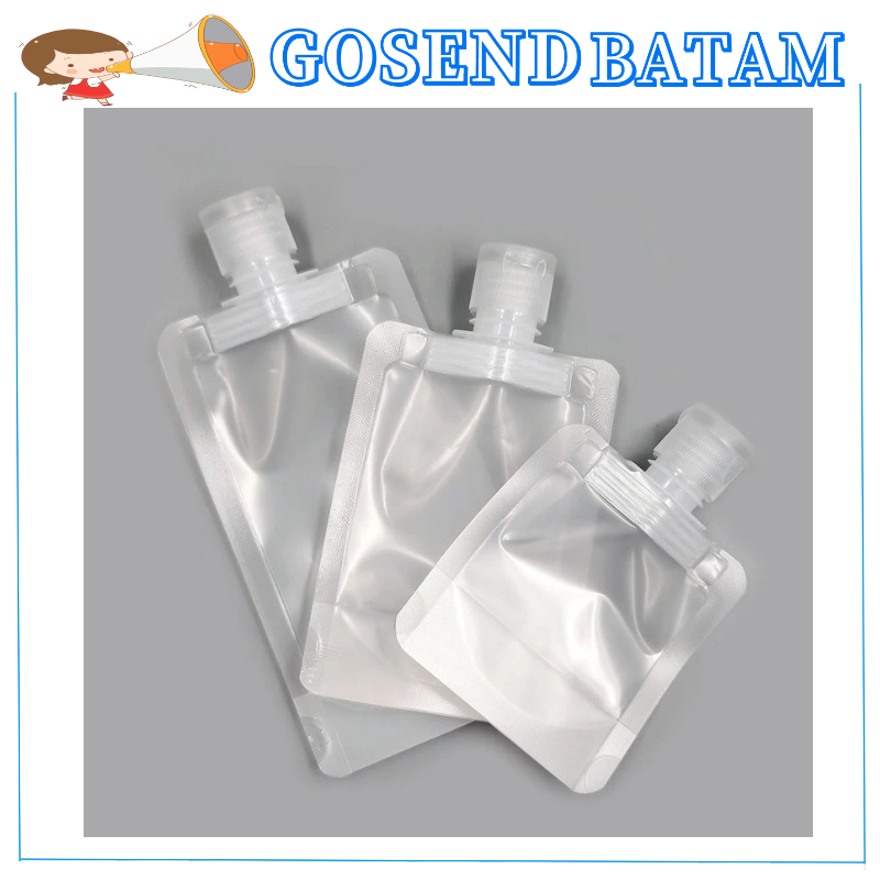(GOSEND) Pouch Kantong Sabun Lotion Cair Plastik / Travel Pouch Wadah Kosmetik Skincare