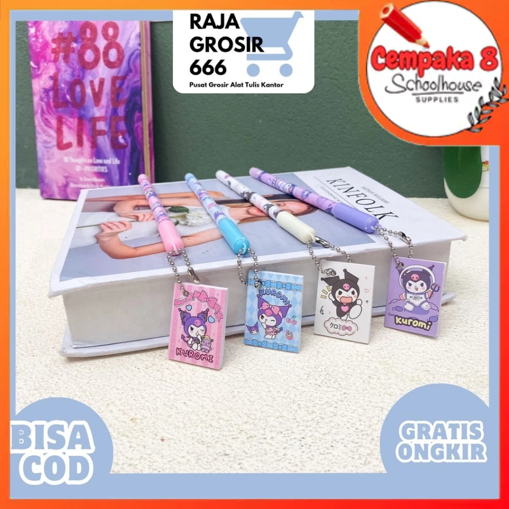 

BOLPEN GANTUNG BUKU/ PULPEN GANTUNGAN BUKU SANRIO / PEN GEL GANTUNG BUKU KUROMI LUCU 99127 SATUAN PCS - SEV0192