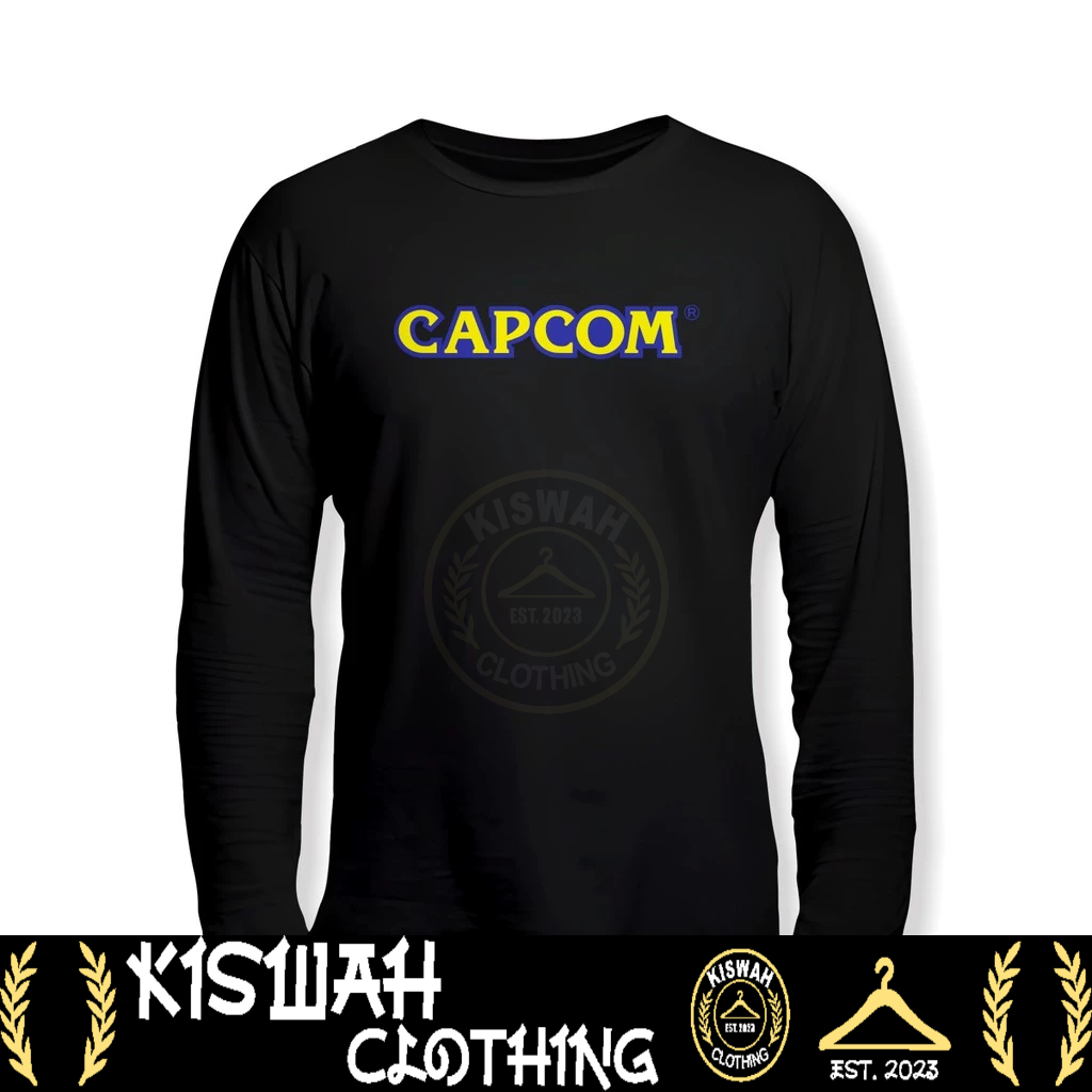 Kaos Tshirt Capcom LogLengan Panjang Kaos Distro