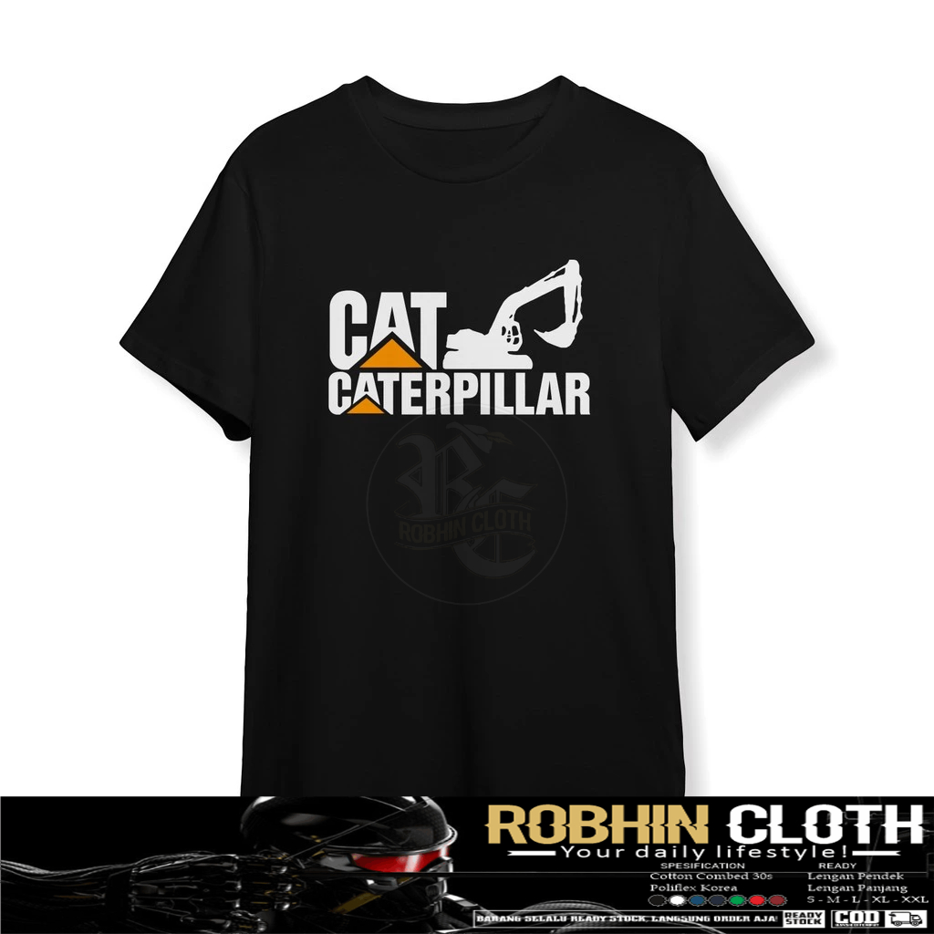 Kaos Baju Caterpillar Excavator Vector Baju Distro