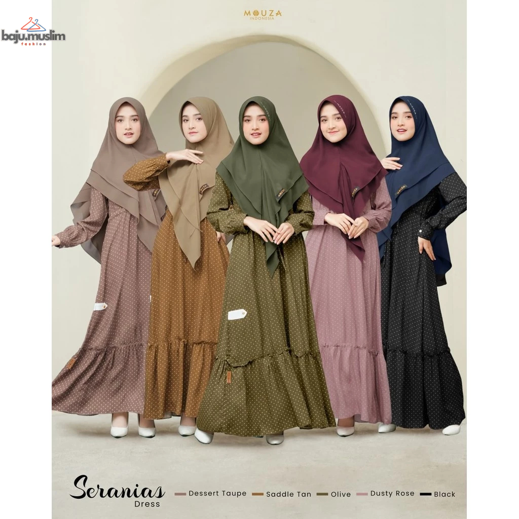 MOUZA | Gamis Wanita Dewasan Seranias Dress by Mouza | Daily Dress Muslimah
