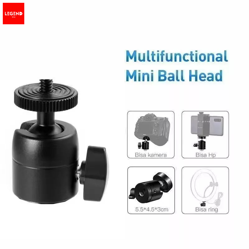 Mini Ball Head - Ball Head Ringlight - Mini Ball Head Tripod Kamera - Mini Ball Head Tripod HP