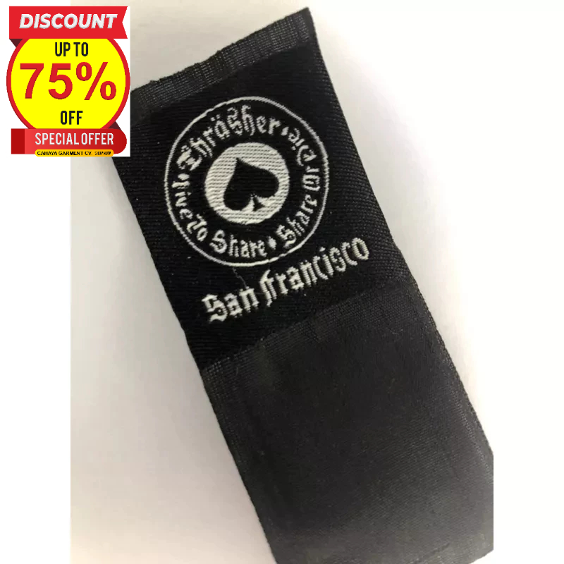 

THRASHER MAIN LABEL SLIP WOVEN BORDIR COTTON SUPER PREMIUM CO 1X DI KIRIM 600PCS