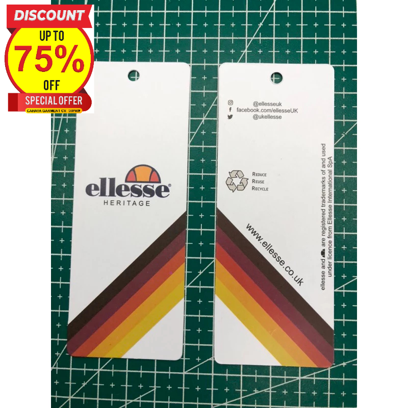 

ELLESSE MAIN TAG SUPER PREMIUM SUPER TEBAL VARIASI CO 1X DI KIRIM 600PCS