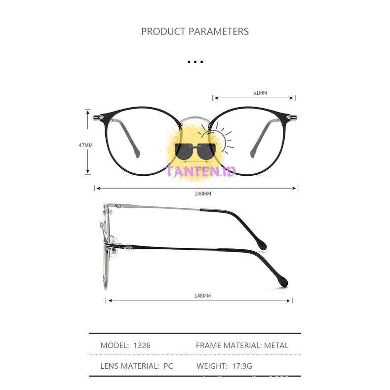 Frame kacamata full titanium || gratis lensa minus Kacamata Photocromic Korea / Anti Radiasi 2 In 1 Potokromik Photochromic Pria Wanita