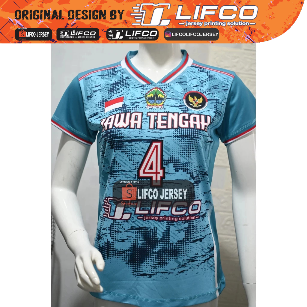 JERSEY LIFCO ORIGINAL BULAN KEMERDEKAAN NUSANTARA SERIES  CEWEK -Jawa Tengah-