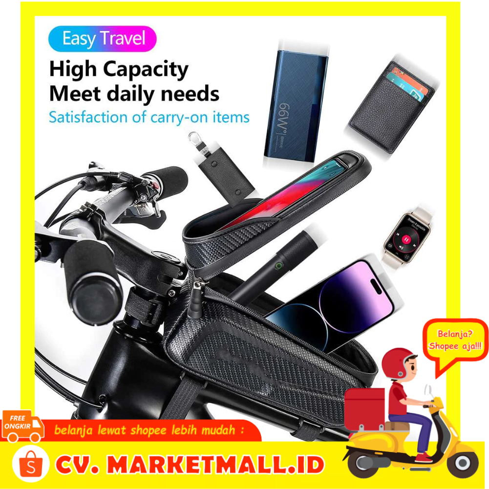Market Mall - Tas Holder HP Sepeda Waterproof Touchscreen Earphone Hole - TAKEZERO TZ47