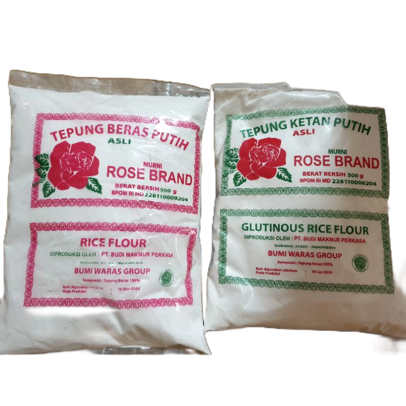 

Tepung Beras dan Tepung Ketan Rose Brand 500gr