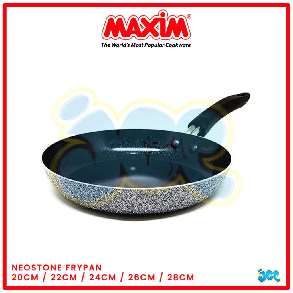 Maxim Neostone Frypan 20cm/22cm/24cm/26cm/28cm // Teflon Penggoreng Makanan Ceramic Maxim Anti Lengk