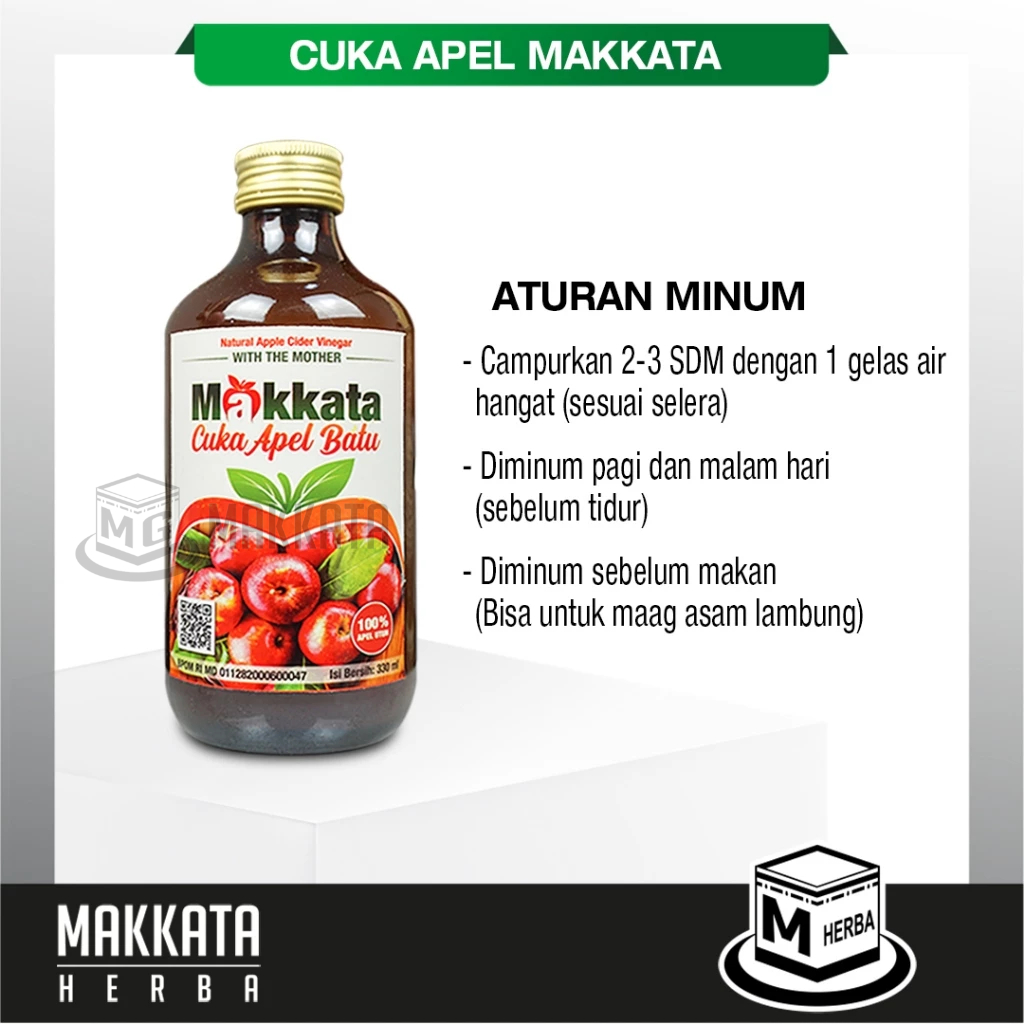 

MAKKATA CUKA APEL BATU Cuka Apel Original Untuk Kesehatan With The Mother Original 330ml