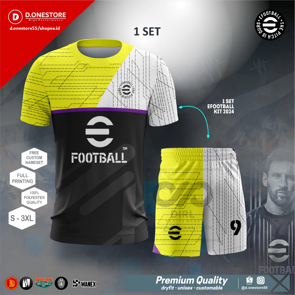 JERSEY EFOOTBALL 2024 CUSTOM STYLE FREE NAMESET