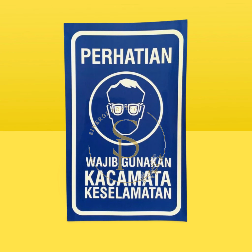 

Stiker Area Wajib Menggunakan Kaca Mata Keselamatan 31x19 cm | Stiker Peraturan Keselamatan kerja