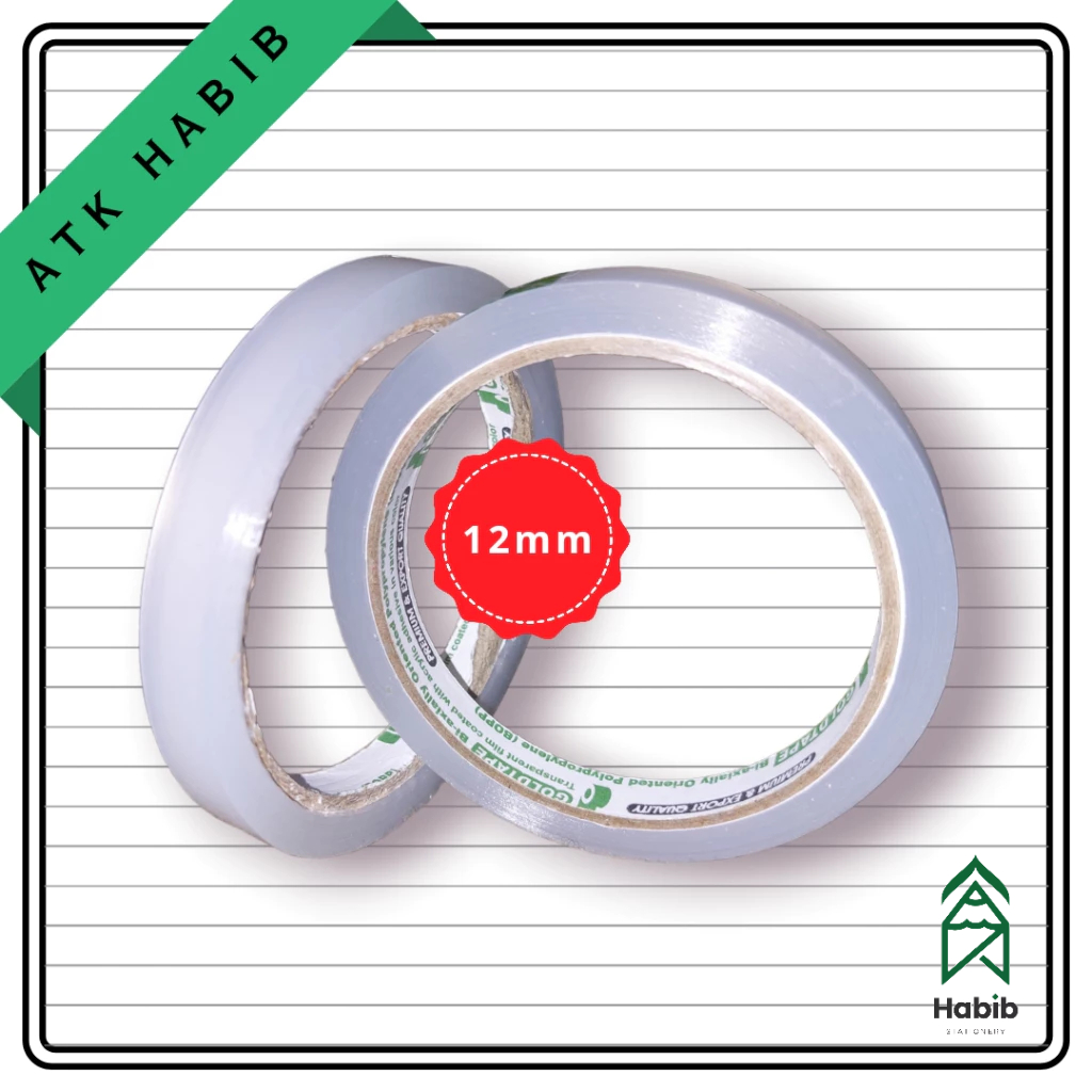 

Selotip Segitiga Mas 12 mm & 24 mm