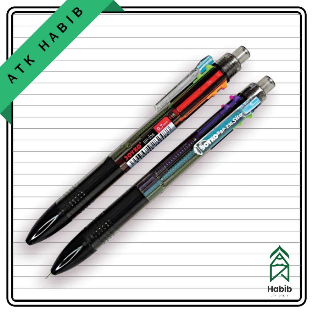 

Pulpen 6 Warna JOYKO BP-236 Sito 0.7 mm (1pc)