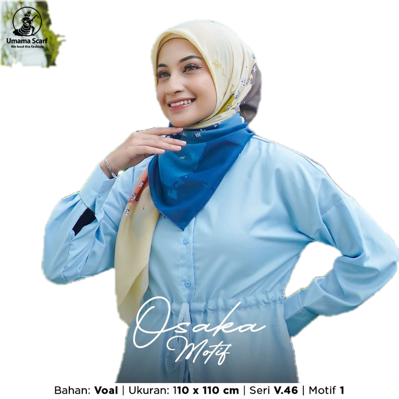 V.46 SEGIEMPAT OSAKA MOTIF UMAMA SCARF