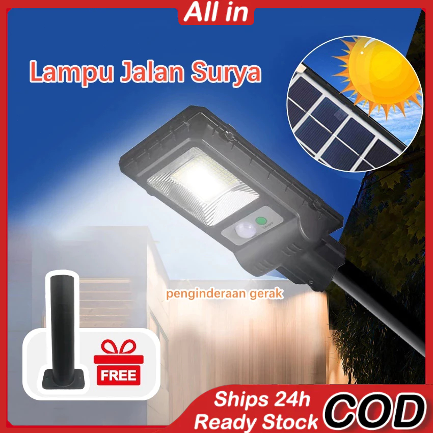 [COD] Lampu Tenaga Surya 120 Watt Solar Cell Lampu Jalan LED Solar Outdoor Sensor Gerak Waterproof T