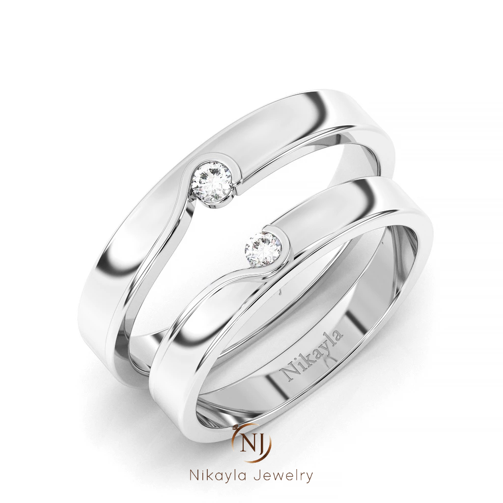 Nikayla Jewelry - Cincin Perak Nikah Couple Murni
