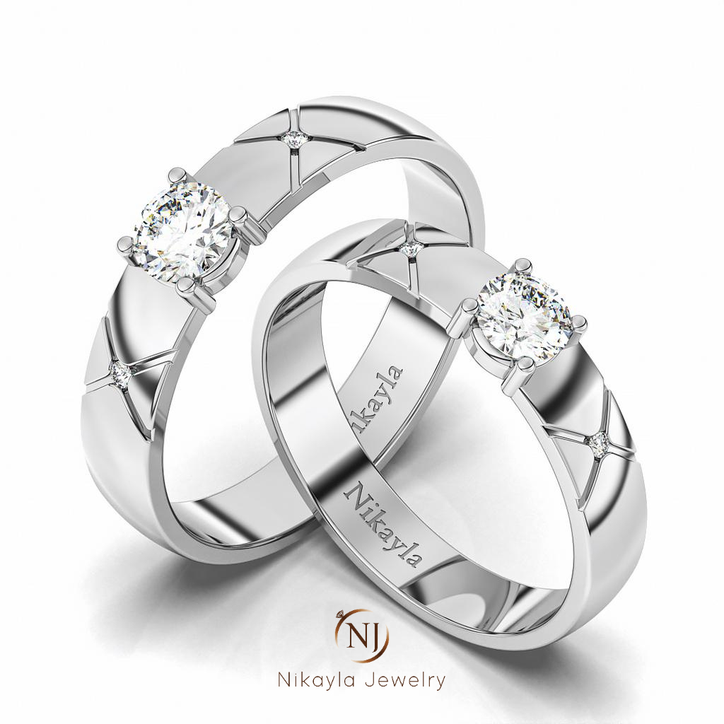 Nikayla Jewelry - Cincin Tunangan Perak Couple Nikayla Jewelry
