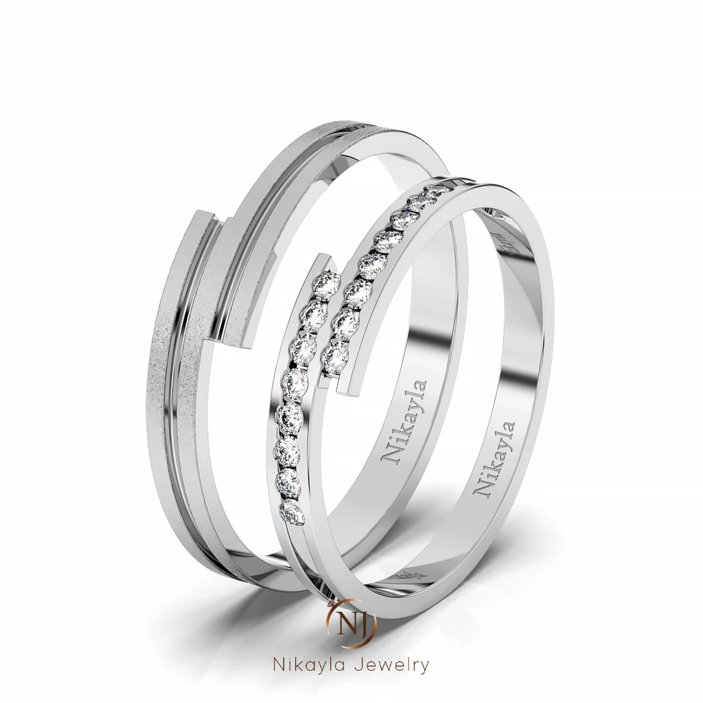 Nikayla Jewelry - Couple Cincin Emas Elegant  18 K