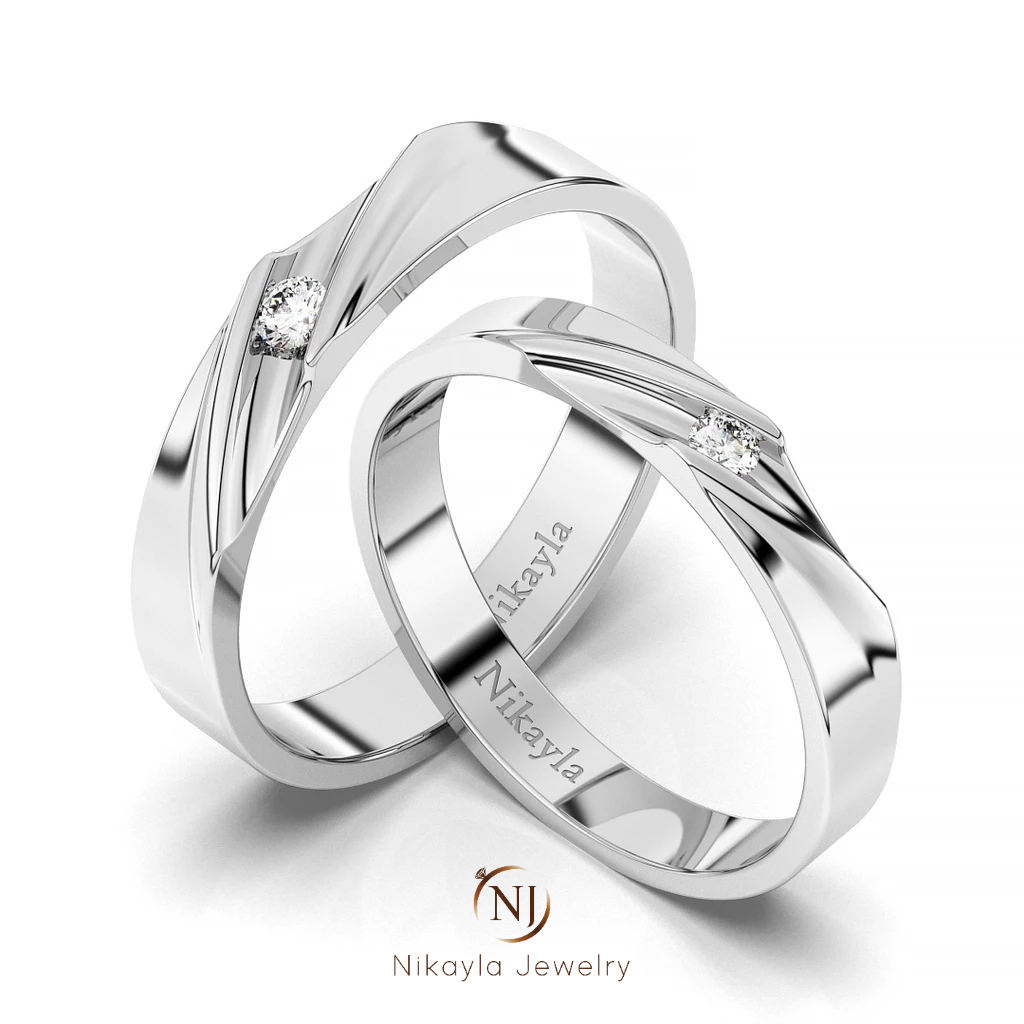 Nikayla Jewelry - Cincin Tunangan Perak Couple