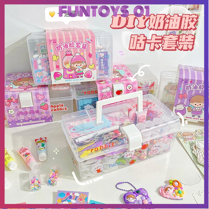

<COD> 319 PCS GUKA STIKER SET LUCU LENGKAP KOTAK PENYIMPANAN DIY GANTUNGAN KUNCI DIY BAHAN KOTAK