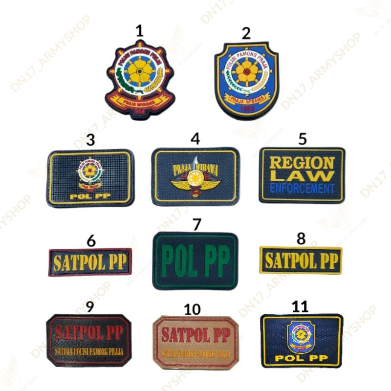 Patch Rubber Logo Satuan Polisi Pamong Praja