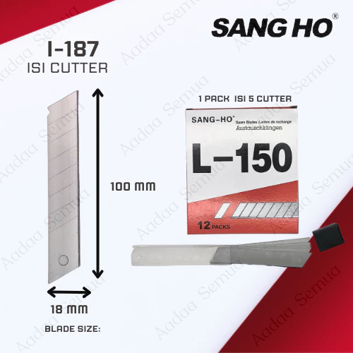 

(ISI CUTTER BESAR) SANG-HO L-150 ISI REFILL CUTTER TAJAM 1 Tube 5 PCS