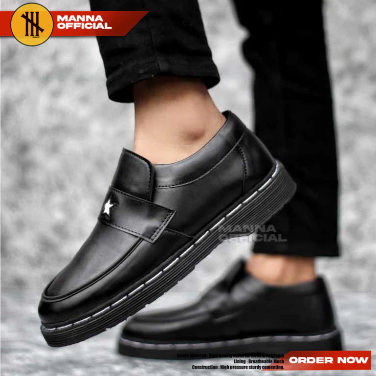 Sepatu Pantofel Loafers Docmart Pria Bintang