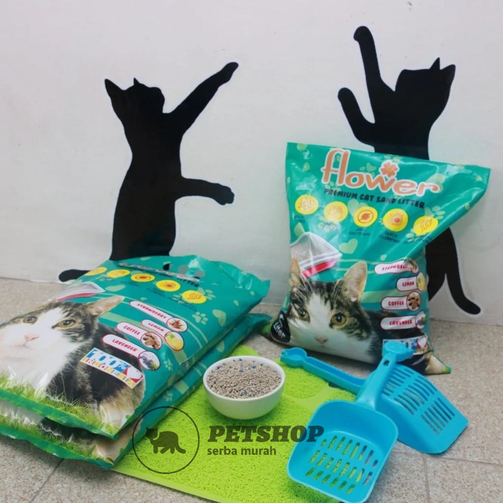 pasir gumpal kucing flower 5liter