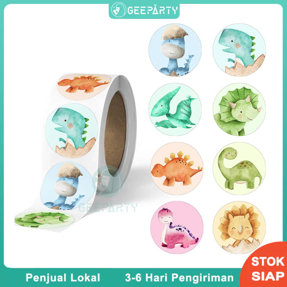 

500pcs 8 Gaya Stiker Inspiratif Dinosaurus Warna Air BARU Untuk Kebutuhan Pesta Ulang Tahun Anak