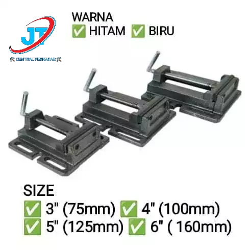 Catok Bor Duduk 3" 4" 5" 6" Ragum Bor Duduk Milling Vice Catok Meja 75/100/125/150 mm
