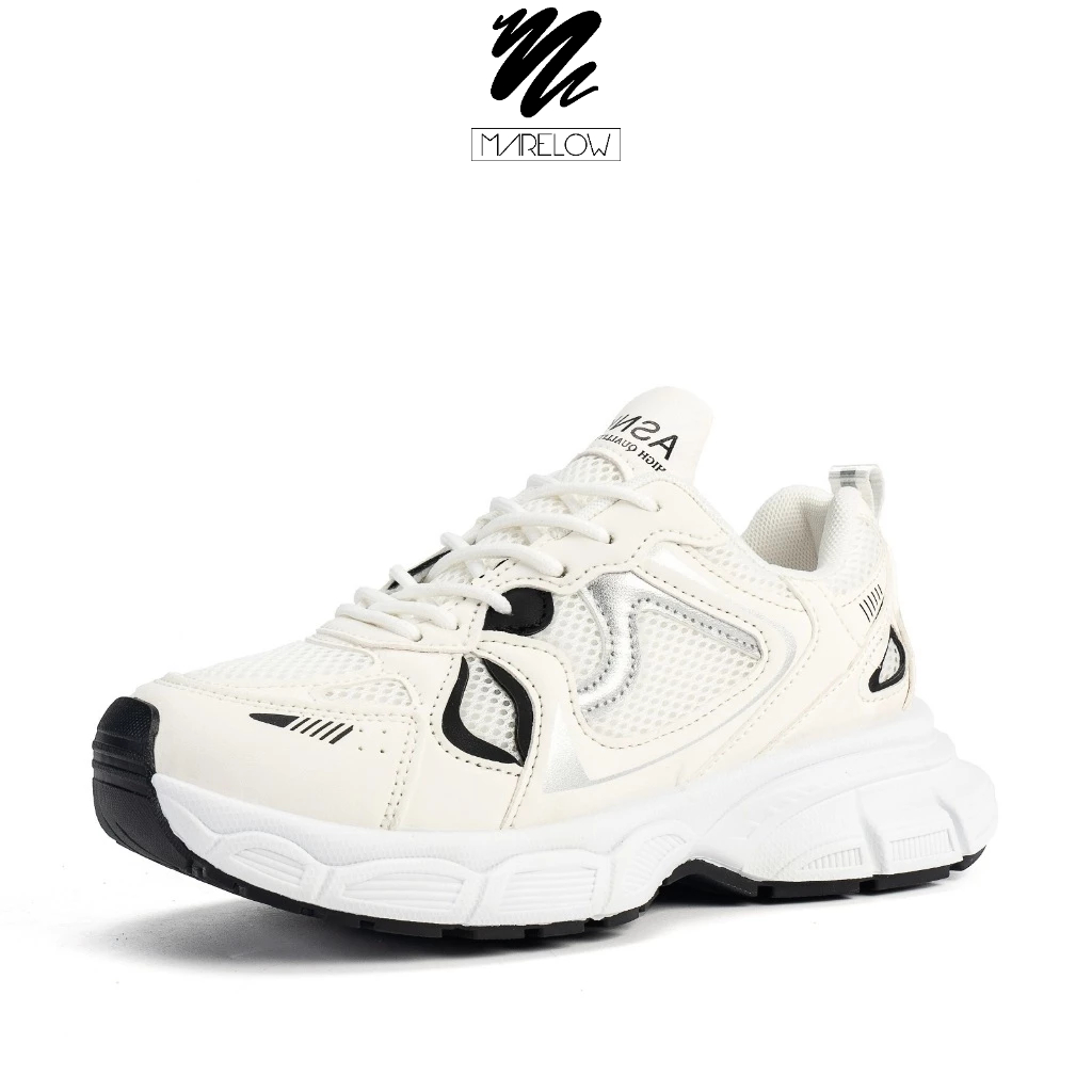 	 Marelow® Kevinka White - Sepatu Sneakers Sport Korean Style Wanita	