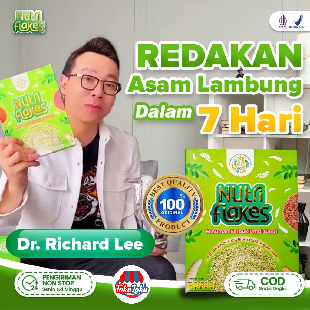 

Nutriflakes Sereal - Cereal Ekstrak Daun Kelor Umbi Garut Solusi Atasi Asam Lambung Maag Akut Diabetes Suplemen Makanan Diet Tingkatkan Antibody Imunitas Tubuh Isi 280gr Toko_laku.id