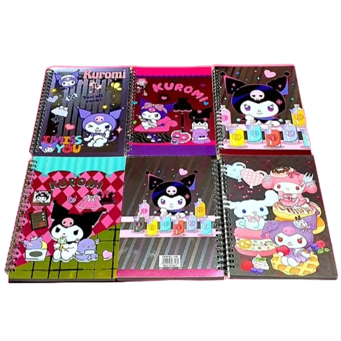 

Diary Notebook Spiral A5 Fancy Kuromi