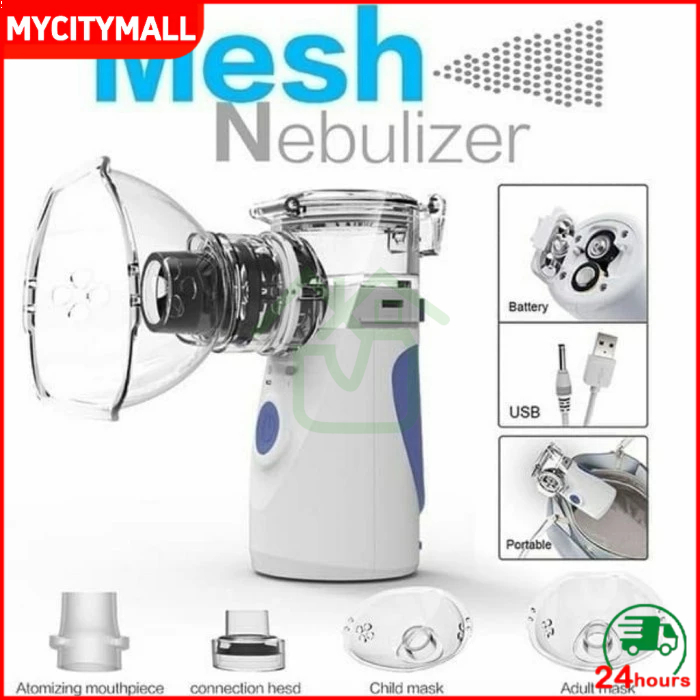 【COD】  Nebulizer Portable Mesh Alat Uap Bantu Pernafasan Asma Inhalasi/Nebulizer Portable Anak dan D