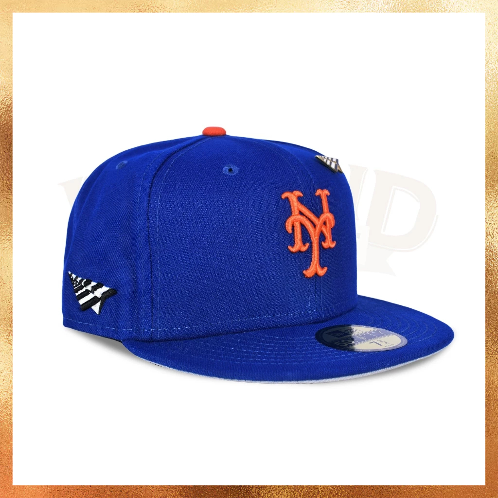 READY STOCK Topi New Era MLB New York Mets x Paper Plane Collab with Pin 59FIFTY Fitted Hat 100% Original