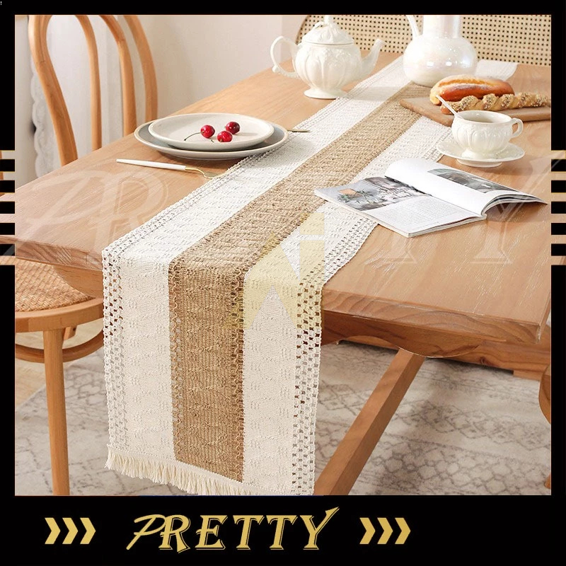 COD Clara Table Runner / Alas Tatakan Taplak Meja Makan Rajut Wol Panjang Macrame Aesthetic Scandina