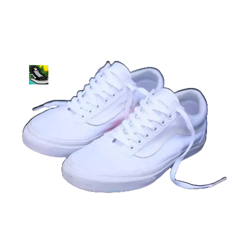 [ TERMURAH  ] SEPATU PRIA WANITA KASUAL OLDSKOOL CLASSIC FULL WHITE NBIB PREMIUM SNEAKERS OLDSCHOOL 