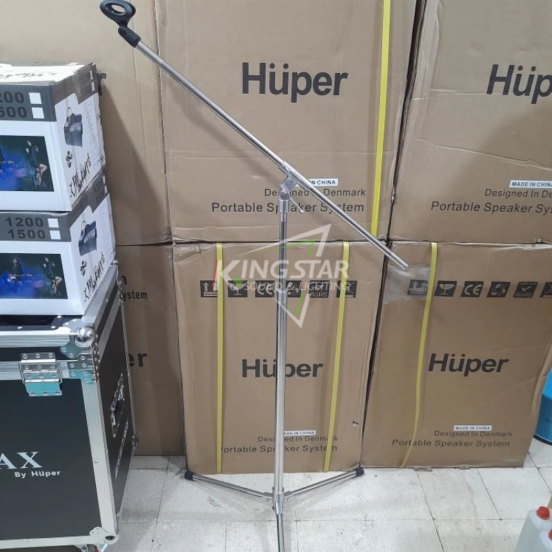 Stand Mic Stainless Tinggi Super Awet Stand Mic Panjang Mic Vocal Cagak Tiang SS T