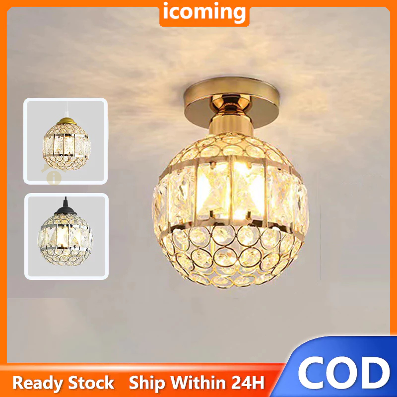 [COD]Lampu Plafon Kristal Vintage Minimalis / Lampu Lorong Kristal / Lampu Plafon Gantung Kristal Mi